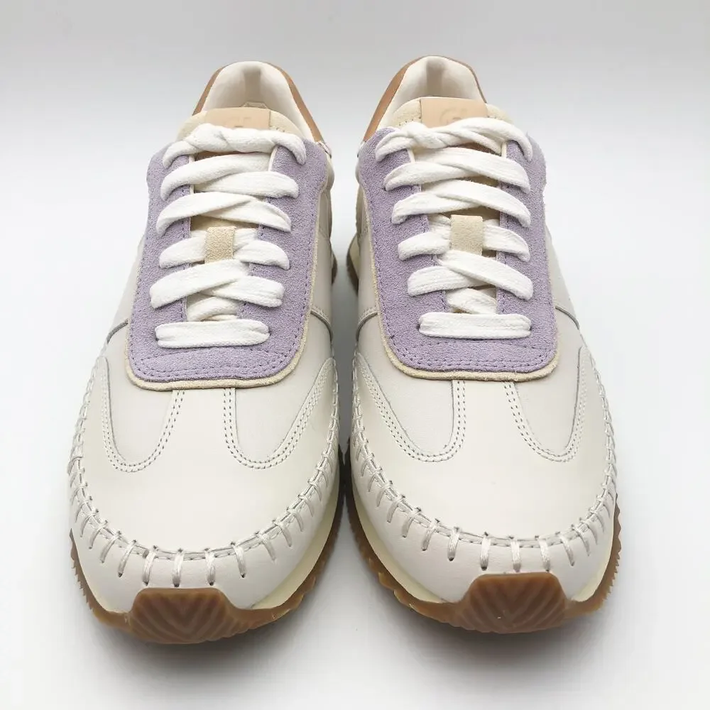 Cole Haan Womens Grandpro Premier Runners 7 WIDE White Purple Sneakers NIB